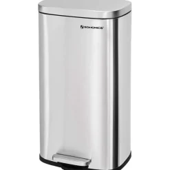 Parya home RVS Pedaalemmer - 30 liter - Rechthoekig