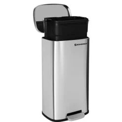 Parya home RVS Pedaalemmer - 30 liter - Rechthoekig