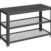 Parya Home schoenenbank, schoenenrek met 2 roosterplanken