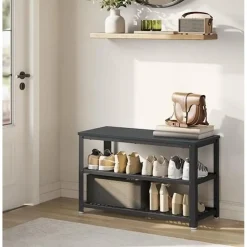 Parya Home schoenenbank, schoenenrek met 2 roosterplanken