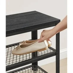 Parya Home schoenenbank, schoenenrek met 2 roosterplanken