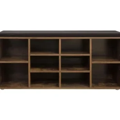 Parya Home Schoenenkast met Zitvlak - Zwart en Rustiek Bruin