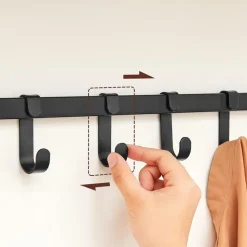 Parya Home Wandkapstok met Haken – Wandkapstok met 5 afneembare haken