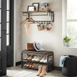 Parya Home Wandkapstok met Haken – Wandkapstok met 5 afneembare haken