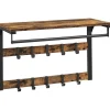 Parya Home Wandkapstok met Plank – wandplank met 10 haken