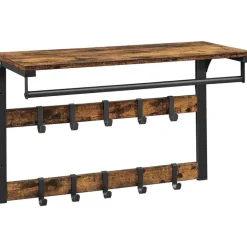 Parya Home wandkapstok, wandplank met 10 afneembare haken