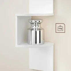 Parya Home Wandplank - 5 planken - Vintage - Wit