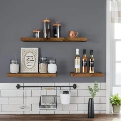 Parya Home Wandplank, zwevende plank, vintage bruin