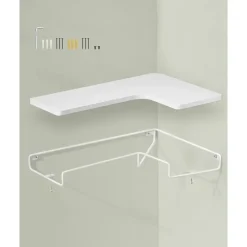 Parya Home zwevende planken, set van 2, L-vormige hoekplanken