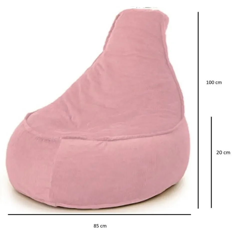 Parya Stoel Zitzak Ribstof - Zitzakfauteuil - Woonkamerzitzak - Poef