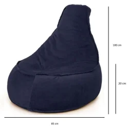 Parya Stoel Zitzak Ribstof Zitzakfauteuil Woonkamerzitzak Poef