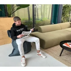 Parya Zitzak Nylon - Zitzakfauteuil - Woonkamerzitzak - Kobalt - 100 x 150