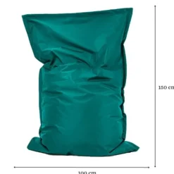 Parya Zitzak Nylon - Zitzakfauteuil - Woonkamerzitzak - Smaragd - 100 x 150