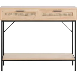 PASCO - Consoletafel - Lichte houtkleur - Rotan