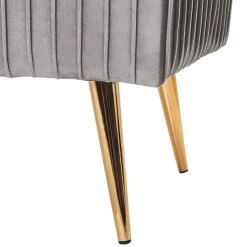 PATERSON - Hocker - Grijs - Fluweel