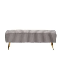 PATERSON - Hocker - Grijs - Fluweel