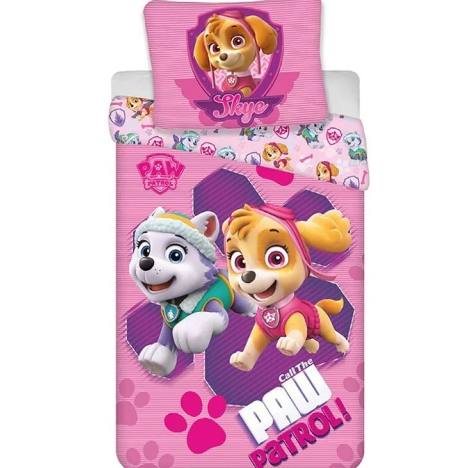PAW Patrol Dekbedovertrek, Skye Everest - 140 x 200 cm - Polykatoen