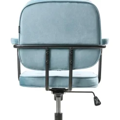 PAWNEE - Bureaustoel - Lichtblauw - Fluweel