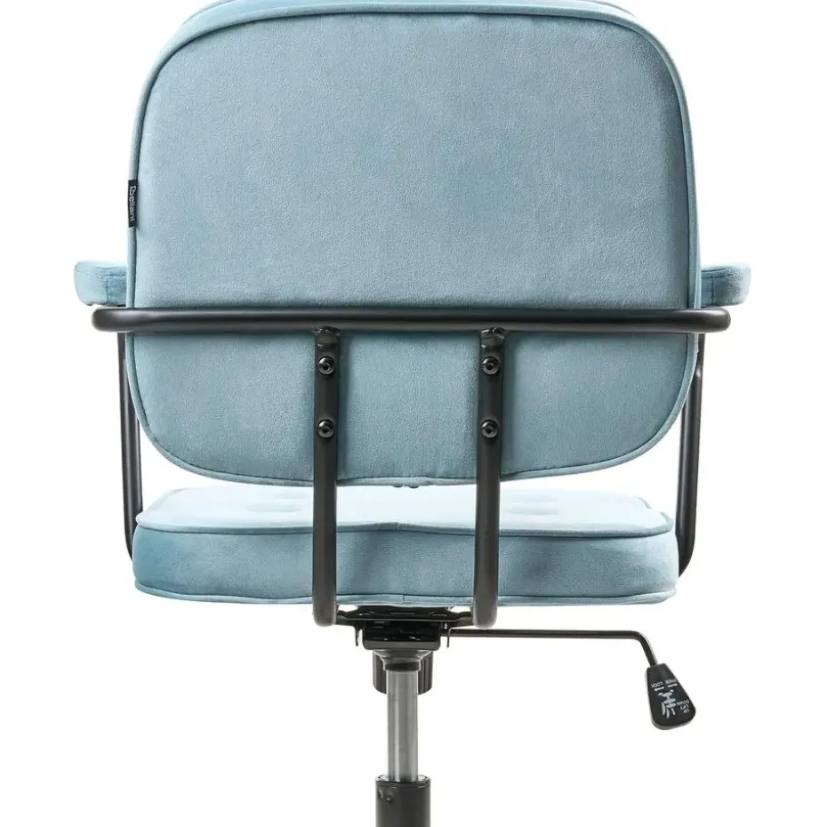 PAWNEE - Bureaustoel - Lichtblauw - Fluweel