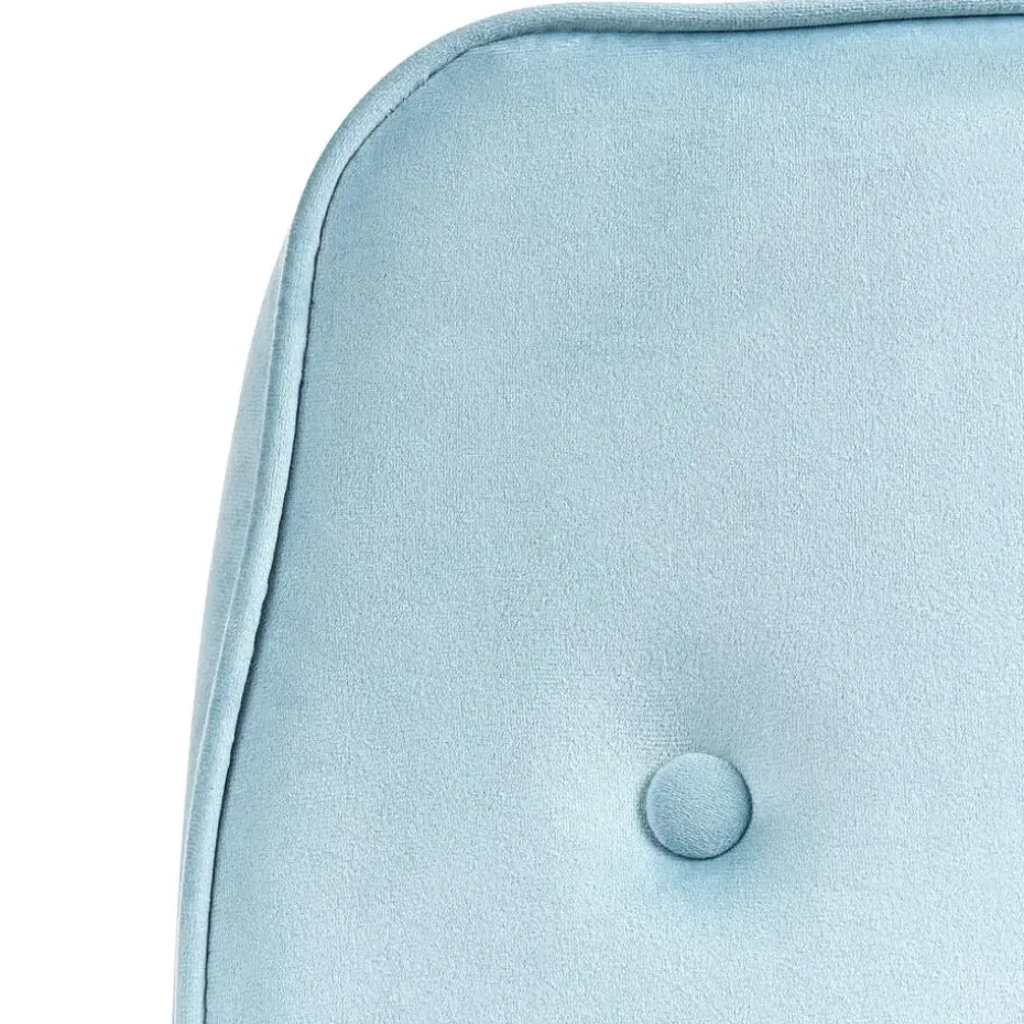 PAWNEE - Bureaustoel - Lichtblauw - Fluweel