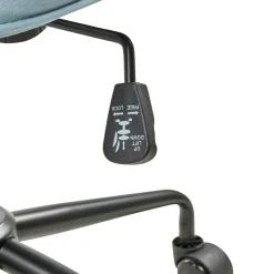 PAWNEE - Bureaustoel - Lichtblauw - Fluweel