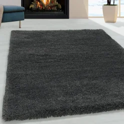 Pearl Soft Hoogpolig Vloerkleed Grijs - 160x230 CM