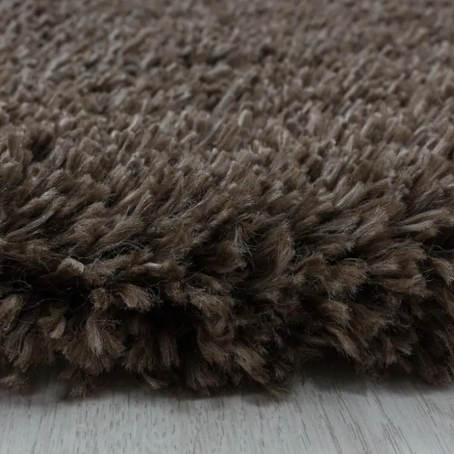 Pearl Soft Hoogpolig Vloerkleed Bruin - 160x230 CM