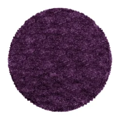 Pearl Soft Rond Hoogpolig Vloerkleed Paars / Lila - 120 CM ROND