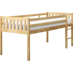 PEIPIN - Kinderbed - Lichtbruin - 90 x 200 cm - Hout