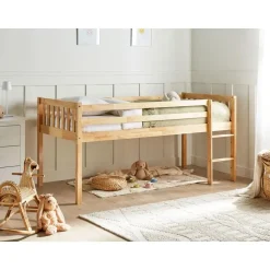 PEIPIN - Kinderbed - Lichtbruin - 90 x 200 cm - Hout