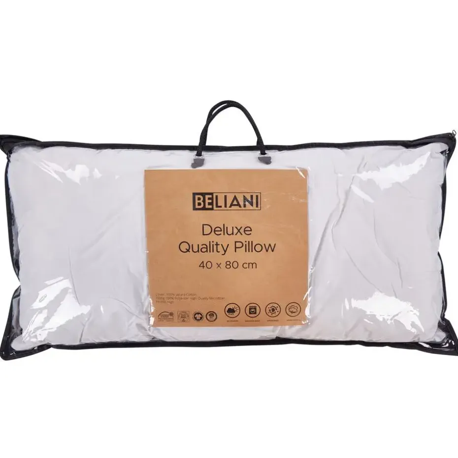 PELISTER - 2x Hoofdkussen hoog - Wit - 40 x 80 cm - Japara