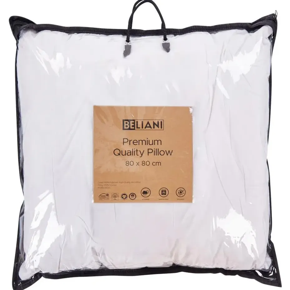 PELISTER - 2x Hoofdkussen hoog - Wit - 80 x 80 cm - Japara