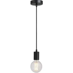 Pendel hanglamp - zwart - E27 - 200 cm