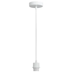 Pendel hanglamp wit met schroefdraad voor kap - E27 - 100 cm