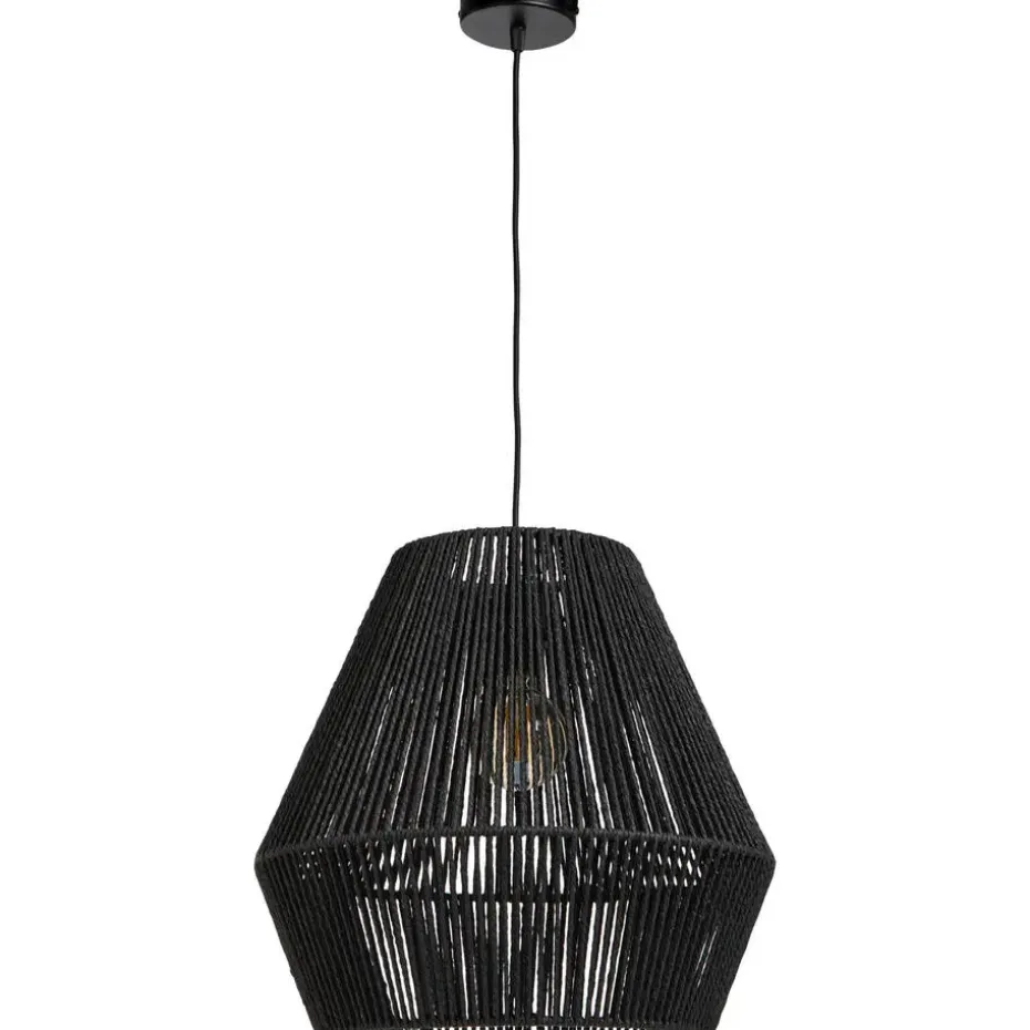 Pendel hanglamp zwart met schroefdraad voor kap - E27 - 100 cm