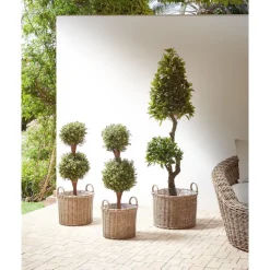 PENDULA - Bloempot set van 3 - Bruin - PE rotan