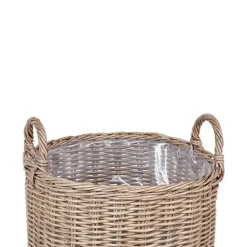 PENDULA - Bloempot set van 3 - Bruin - PE rotan