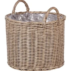 PENDULA - Bloempot set van 3 - Bruin - PE rotan