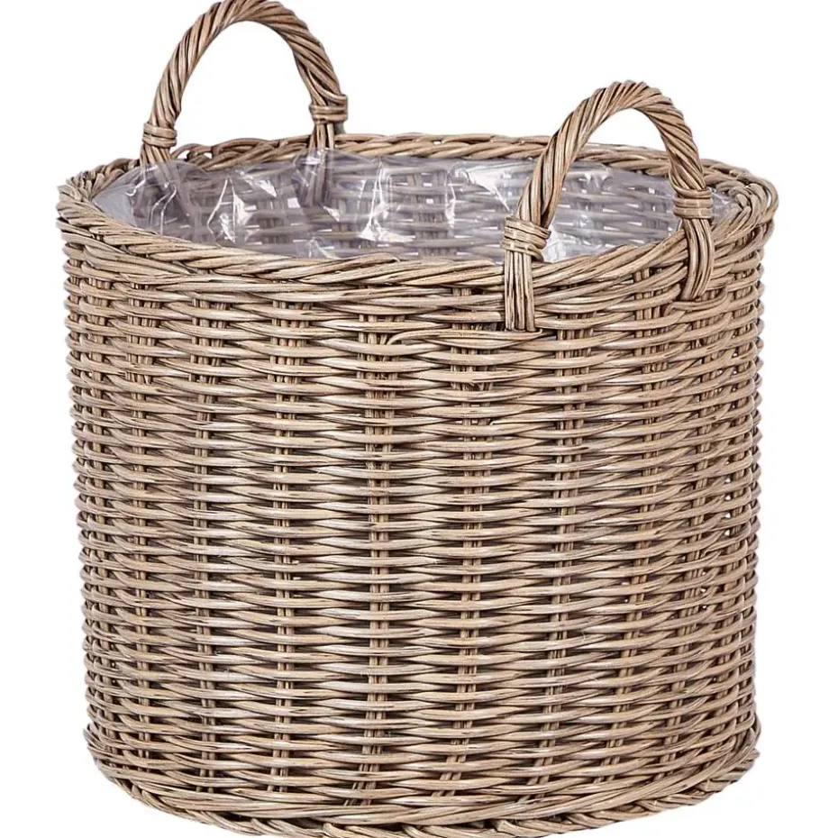 PENDULA - Bloempot set van 3 - Bruin - PE rotan