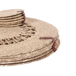 PEPPERBERRY - Set van 12 placemats en onderzetters - Natuurlijk - Jute
