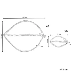 PEPPERLEAF - Set van 12 placemats en onderzetters - Natuurlijk - Jute