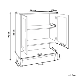 PEROTE - Dressoir - Lichte houtkleur - Rotan