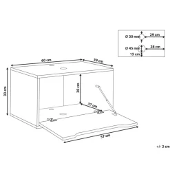 PETROLINA - Wastafelkast - Zwart - Vezelplaat