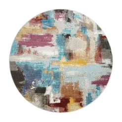 Picasso Artisan Vintage Rond Vloerkleed Multi Laagpolig - 160 CM ROND