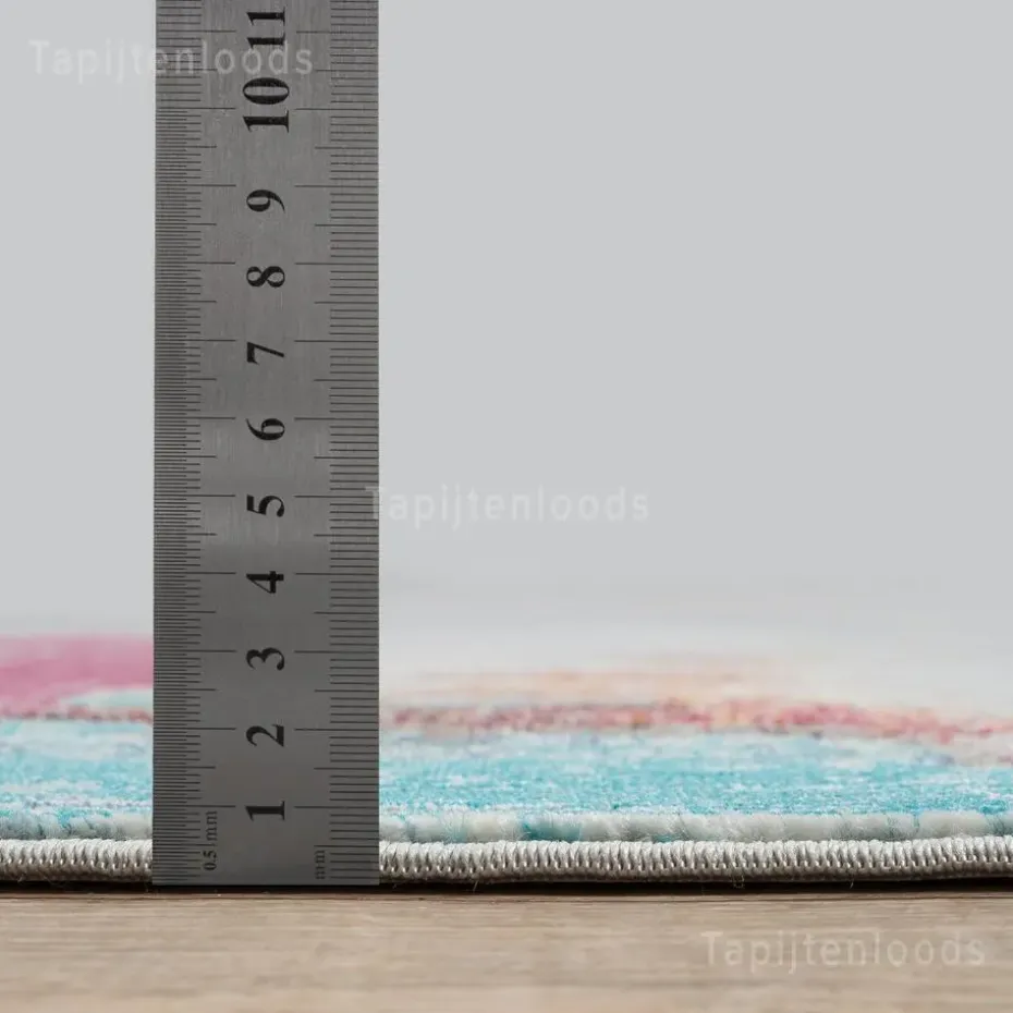 Picasso Artisan Vintage Rond Vloerkleed Multi Laagpolig - 160 CM ROND