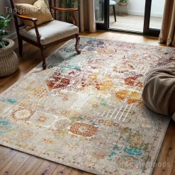 Picasso Feraghan Vintage Vloerkleed Multi / Beige Laagpolig - 300x400 CM