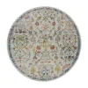 Picasso Sarough Vintage Rond Vloerkleed Creme / Beige Laagpolig - 133 CM ROND