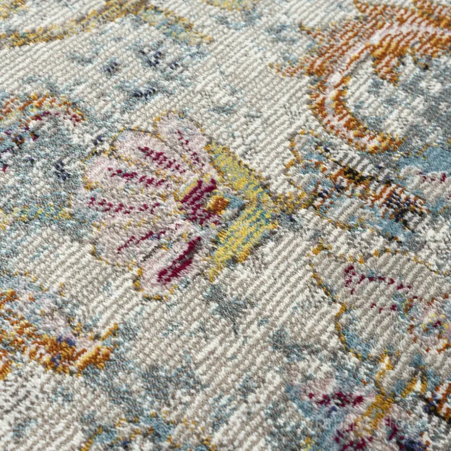 Picasso Sarough Vintage Rond Vloerkleed Creme / Beige Laagpolig - 300 CM ROND