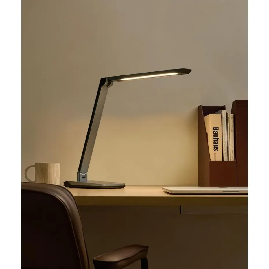 PICTOR - Bureaulamp LED - Donkergrijs - Synthetisch materiaal