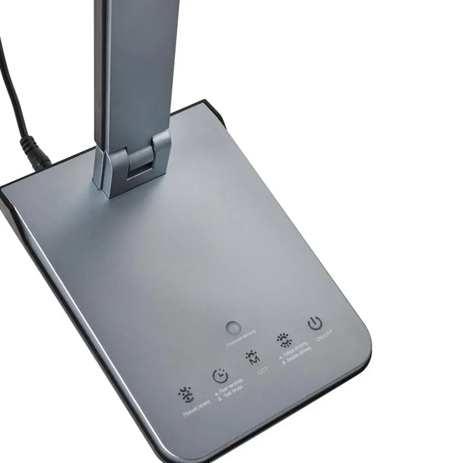 PICTOR - Bureaulamp LED - Donkergrijs - Synthetisch materiaal